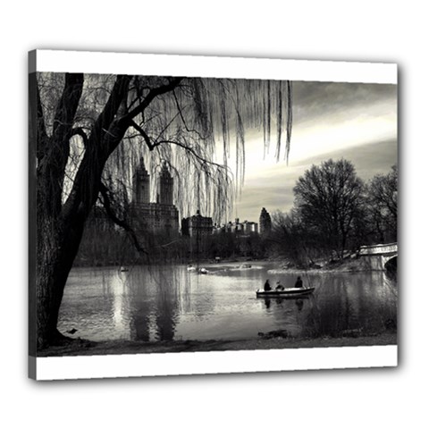 Central Park, New York 20  X 24  Framed Canvas Print by artposters