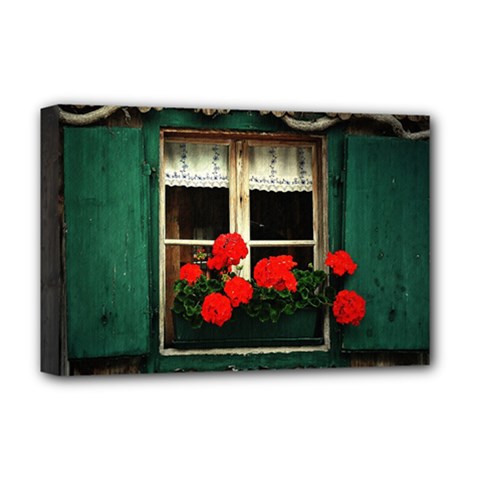Window Deluxe Canvas 18  X 12  (framed) by Siebenhuehner
