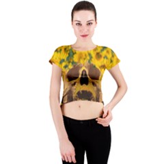Crew Neck Crop Top by icarusismartdesigns