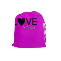 Love Yo self  Drawstring Pouch (large)