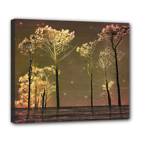 Fantasy Landscape Deluxe Canvas 24  X 20  (framed) by dflcprints