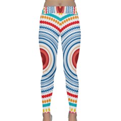 Colorful Round Kaleidoscope Yoga Leggings by LalyLauraFLM