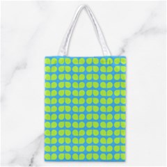 Blue Lime Leaf Pattern Classic Tote Bag by GardenOfOphir