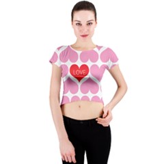 One Love Crew Neck Crop Top by Kathrinlegg