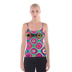 Psychedelic Checker Board Spaghetti Strap Top