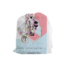 Under Construction Drawstring Pouches (large) 