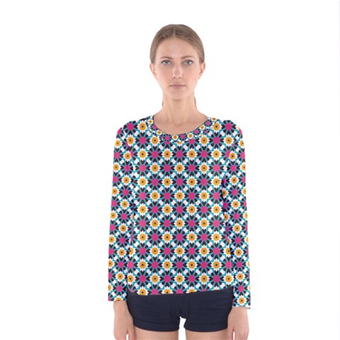 Pattern 1282 Women s Long Sleeve T-shirts by GardenOfOphir