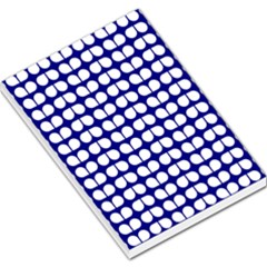 Blue And White Leaf Pattern Large Memo Pads by GardenOfOphir
