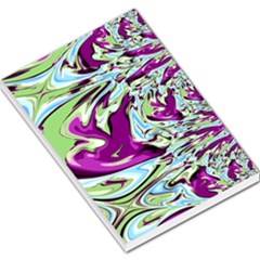 Purple, Green, And Blue Abstract Large Memo Pads