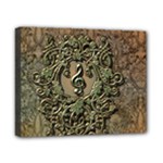 Elegant Clef With Floral Elements On A Background With Damasks Canvas 10  x 8 