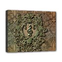 Elegant Clef With Floral Elements On A Background With Damasks Canvas 10  x 8  View1