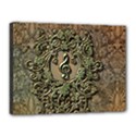 Elegant Clef With Floral Elements On A Background With Damasks Canvas 16  x 12  View1