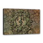 Elegant Clef With Floral Elements On A Background With Damasks Canvas 18  x 12 