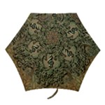 Elegant Clef With Floral Elements On A Background With Damasks Mini Folding Umbrellas