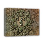 Elegant Clef With Floral Elements On A Background With Damasks Deluxe Canvas 14  x 11 