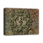 Elegant Clef With Floral Elements On A Background With Damasks Deluxe Canvas 16  x 12  