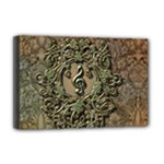 Elegant Clef With Floral Elements On A Background With Damasks Deluxe Canvas 18  x 12  