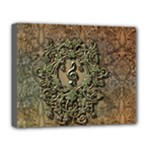 Elegant Clef With Floral Elements On A Background With Damasks Deluxe Canvas 20  x 16  