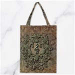 Elegant Clef With Floral Elements On A Background With Damasks Classic Tote Bags