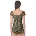 Elegant Clef With Floral Elements On A Background With Damasks Short Sleeve Leotard View2