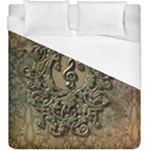 Elegant Clef With Floral Elements On A Background With Damasks Duvet Cover Single Side (KingSize)