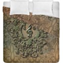Elegant Clef With Floral Elements On A Background With Damasks Duvet Cover (King Size) View1