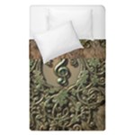Elegant Clef With Floral Elements On A Background With Damasks Duvet Cover (Single Size)