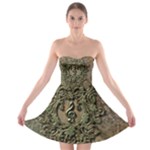 Elegant Clef With Floral Elements On A Background With Damasks Strapless Bra Top Dress