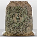 Elegant Clef With Floral Elements On A Background With Damasks Drawstring Bag (Large) View1