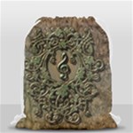 Elegant Clef With Floral Elements On A Background With Damasks Drawstring Bag (Small)