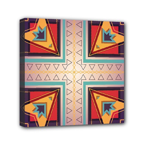 Cross And Other Shapes Mini Canvas 6  X 6  (stretched) by LalyLauraFLM