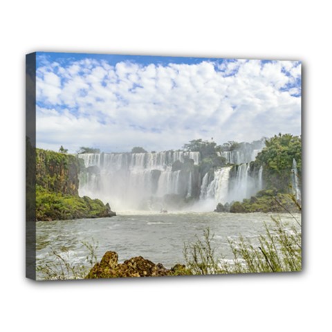 Waterfalls Landscape At Iguazu Park Canvas 14  X 11 