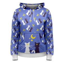 Moon Kitties Women s Pullover Hoodie by Ellador