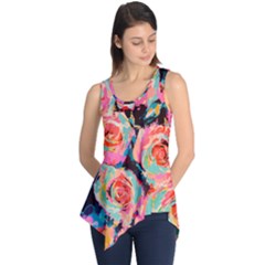 Pastel Painted Roses Sleeveless Tunic by LisaGuenDesign