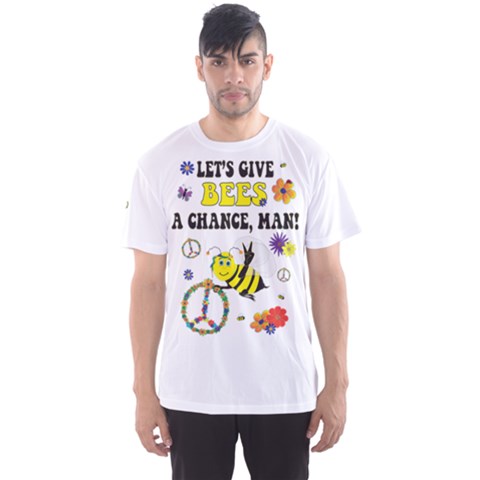 Let s Give Bees A Chance, Man! Men s Sport Mesh Tee by Contest2493611