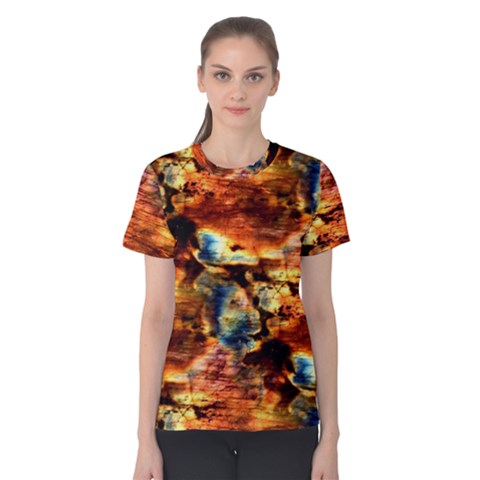 Natural Sunset Happy Mother Earth Women s Cotton Tee by Contest2387402