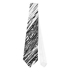 Black And White Decorative Pattern Neckties (one Side)  by Valentinaart
