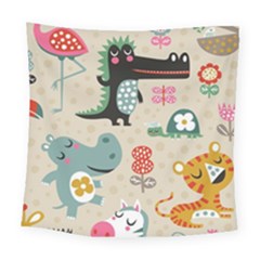 Cute Cartoon Square Tapestry (large) by Brittlevirginclothing