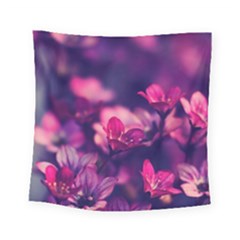 Blurry Flowers Square Tapestry (small) by Brittlevirginclothing