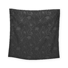 Dark Silvered Flower Square Tapestry (small) by Brittlevirginclothing