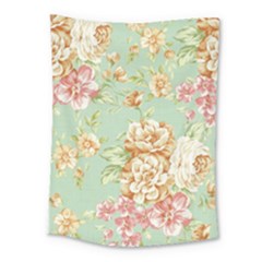 Vintage Pastel Flower Medium Tapestry by Brittlevirginclothing