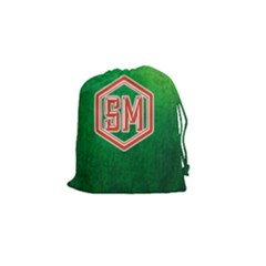 Sm-green Drawstring Pouch (small) by TheDean