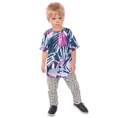 Colorful Palm Pattern Kids  Raglan Tee by Brittlevirginclothing