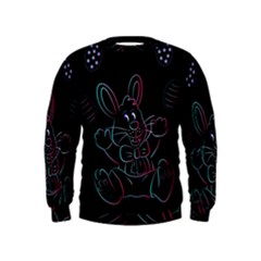 Easter Bunny Hare Rabbit Animal Kids  Sweatshirt by Amaryn4rt