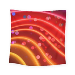 Bokeh Lines Wave Points Swing Square Tapestry (small) by Amaryn4rt