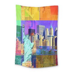 New York City The Statue Of Liberty Small Tapestry by Amaryn4rt