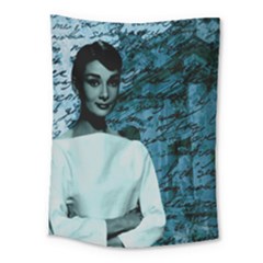 Audrey Hepburn Medium Tapestry by Valentinaart