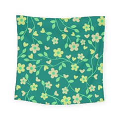 Floral Pattern Square Tapestry (small) by Valentinaart