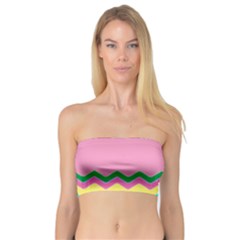 Easter Chevron Pattern Stripes Bandeau Top by Amaryn4rt