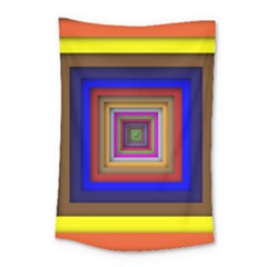 Square Abstract Geometric Art Small Tapestry by Amaryn4rt
